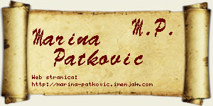 Marina Patković vizit kartica